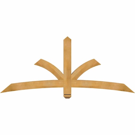 Ekena Millwork Davenport Rough Sawn Timber Gable Bracket, Western Red Cedar, 72"W x 30"H x 4"D x 4"F, 10/12 Pitch GBW072X30X0404DAV00RWR